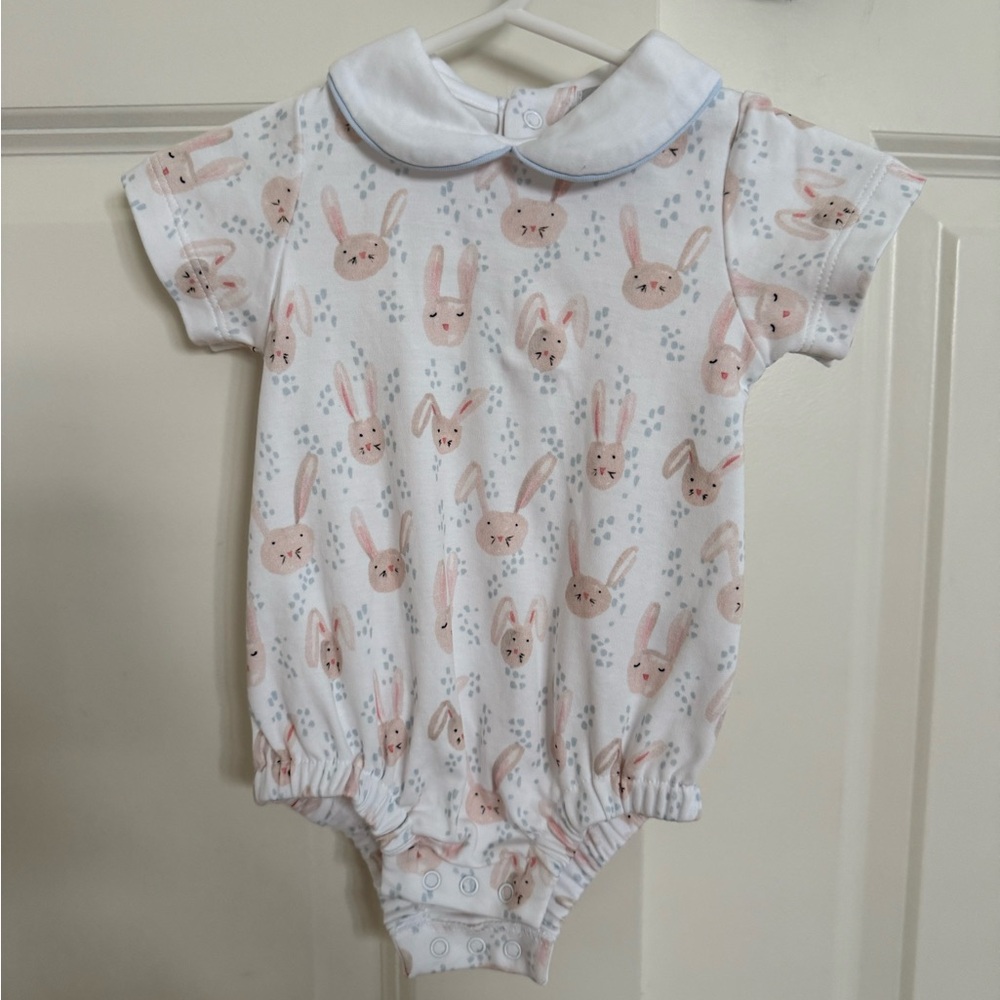 Proper Peony Bunny Print One-Piece Bodysuit